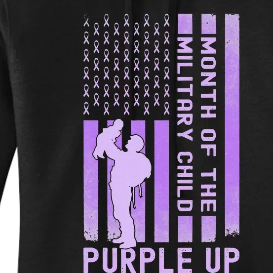 Purple Up Military April Military Month Women's Pullover Hoodie