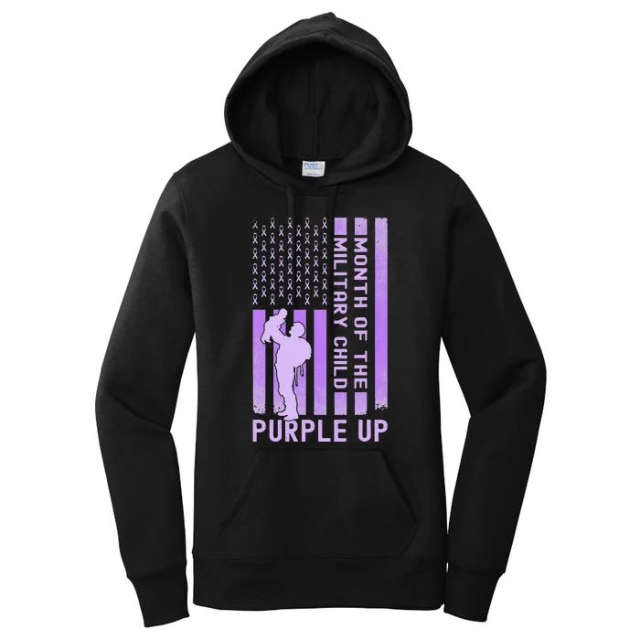 Purple Up Military April Military Month Women's Pullover Hoodie