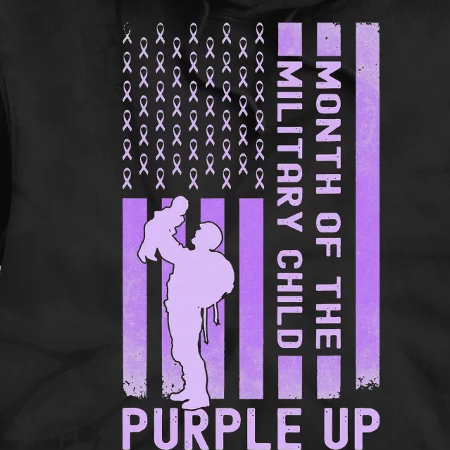 Purple Up Military April Military Month Tie Dye Hoodie