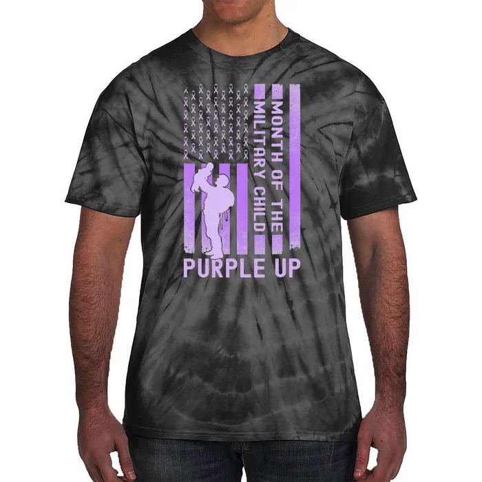 Purple Up Military April Military Month Tie-Dye T-Shirt