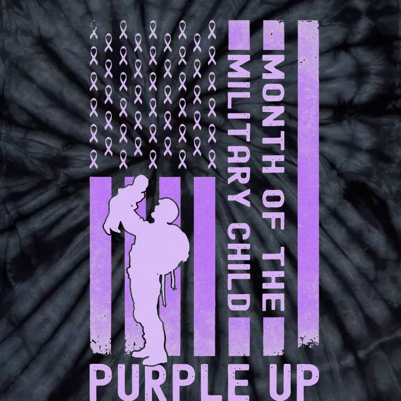 Purple Up Military April Military Month Tie-Dye T-Shirt