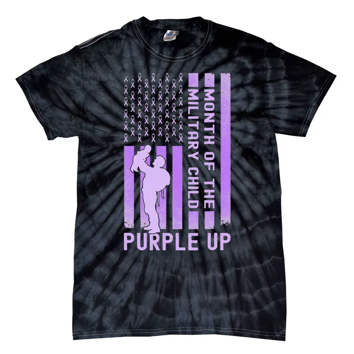 Purple Up Military April Military Month Tie-Dye T-Shirt