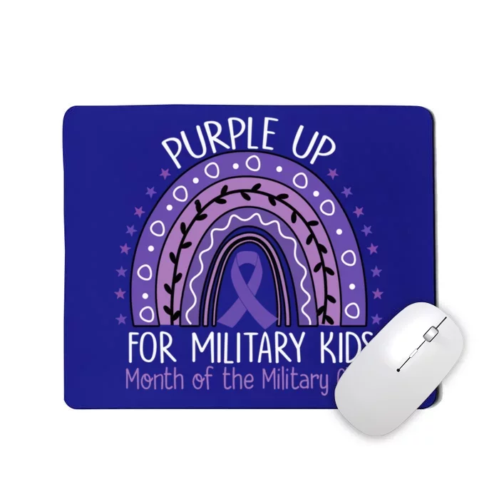 Purple Up Military Child Month Rainbow Ribbon Purple Gifts Mousepad