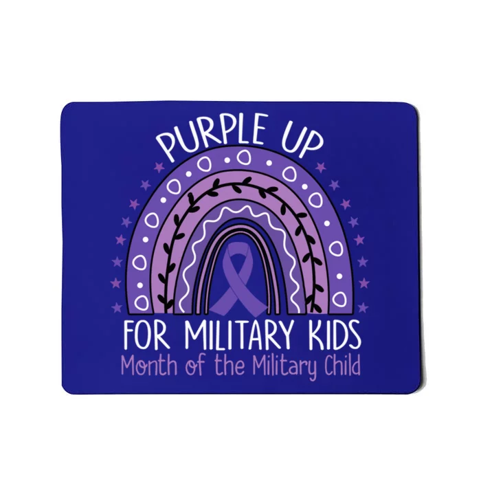 Purple Up Military Child Month Rainbow Ribbon Purple Gifts Mousepad