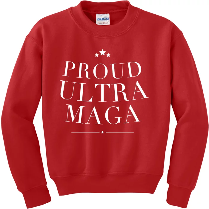 Proud Ultra MAGA USA United States Of America Kids Sweatshirt