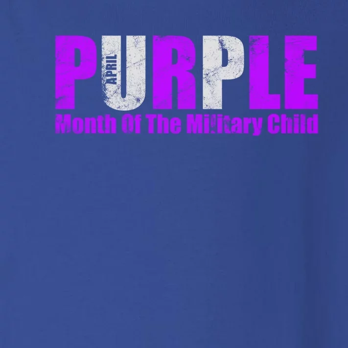 Purple Up Month Of Military Awareness Gift Toddler Long Sleeve Shirt