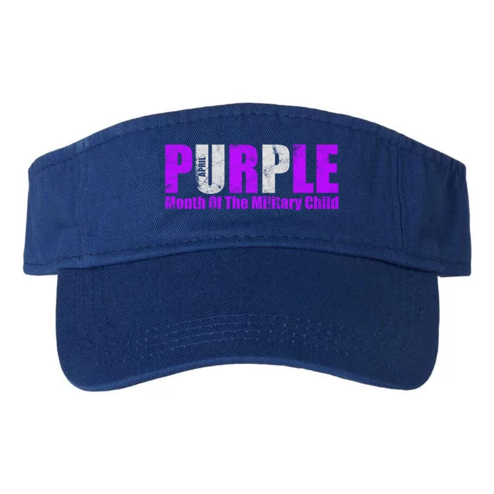 Purple Up Month Of Military Awareness Gift Valucap Bio-Washed Visor