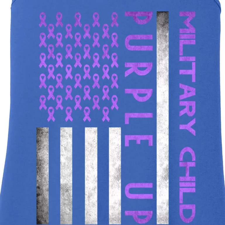 Purple Up Month Of Military Awareness Gift Ladies Essential Tank