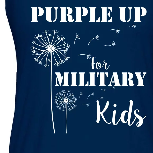 Purple Up Military Child Ladies Essential Flowy Tank