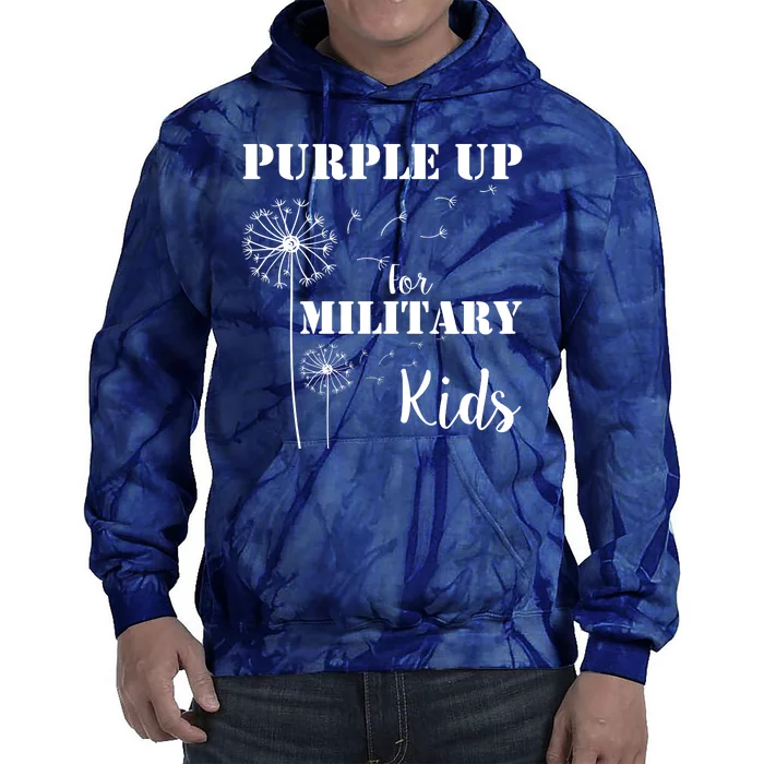 Purple Up Military Child Tie Dye Hoodie