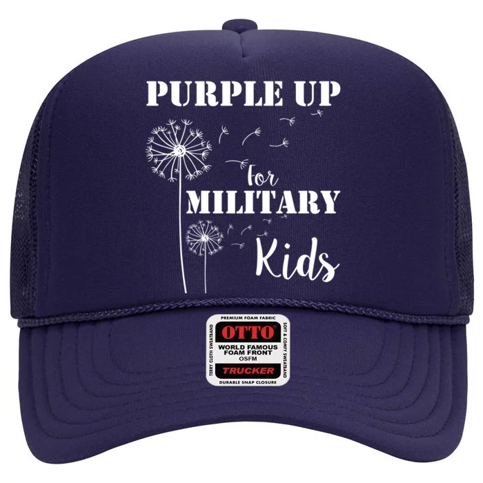 Purple Up Military Child High Crown Mesh Trucker Hat