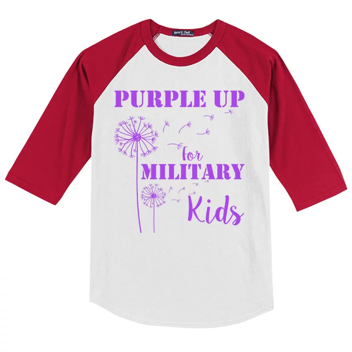 Purple Up Military Child Kids Colorblock Raglan Jersey