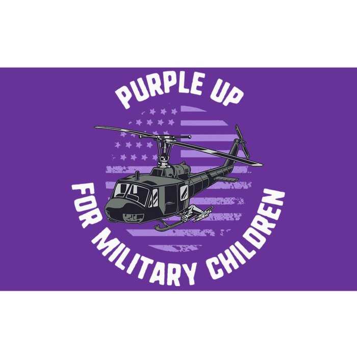 Purple Up Military Child Month Awareness Ren Helicopter Bumper Sticker