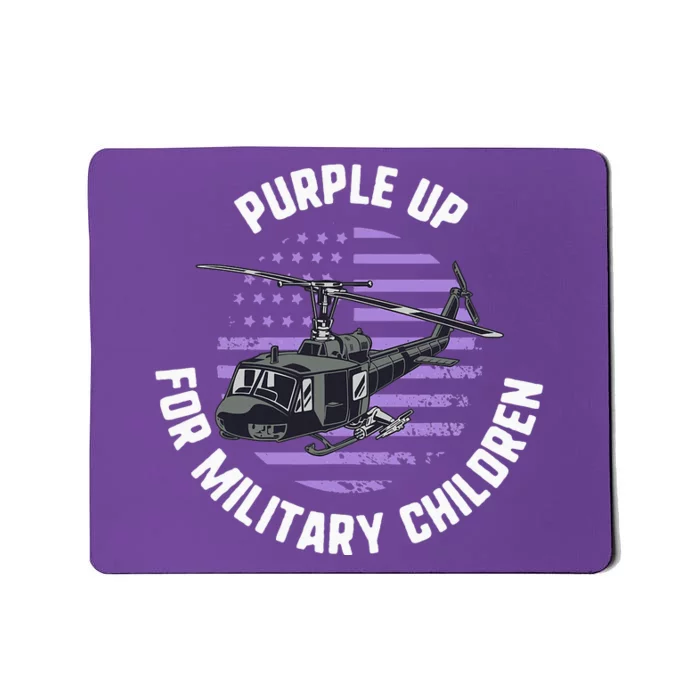 Purple Up Military Child Month Awareness Ren Helicopter Mousepad