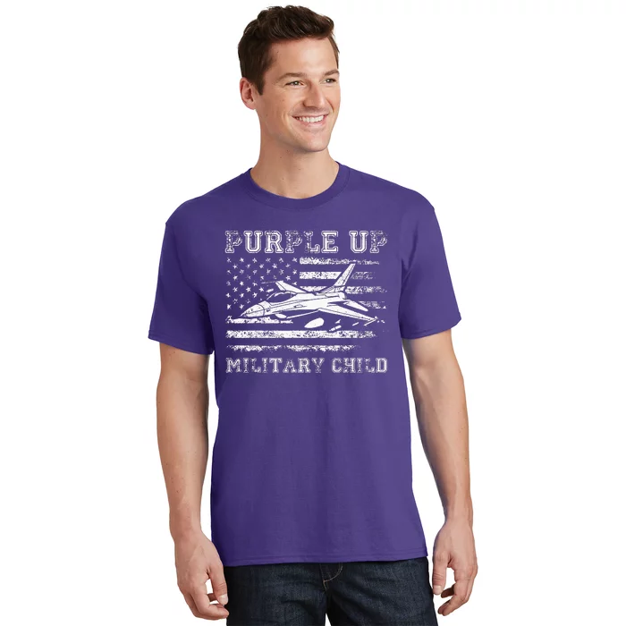 Purple Up Military Child Month Military Air Force Gifts T-Shirt