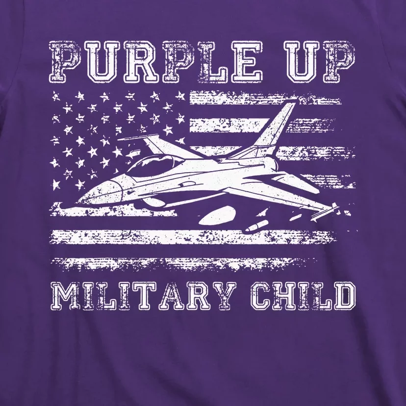 Purple Up Military Child Month Military Air Force Gifts T-Shirt