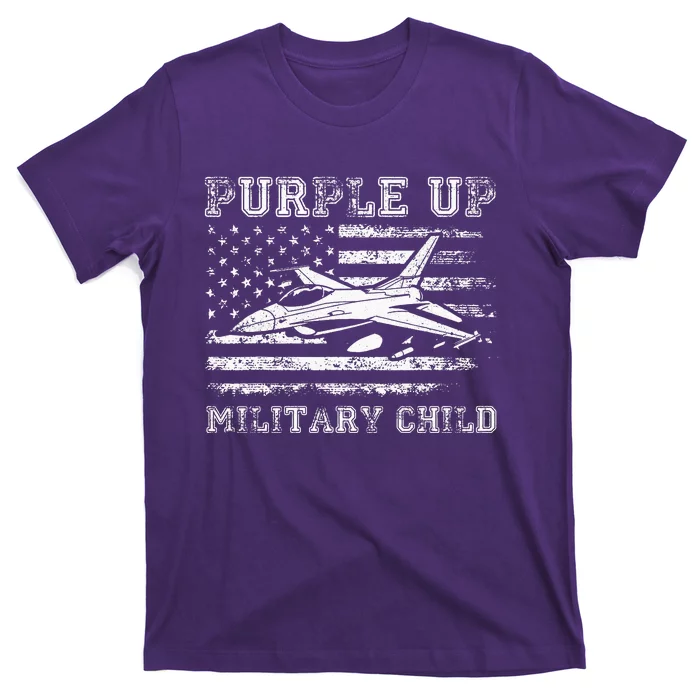 Purple Up Military Child Month Military Air Force Gifts T-Shirt