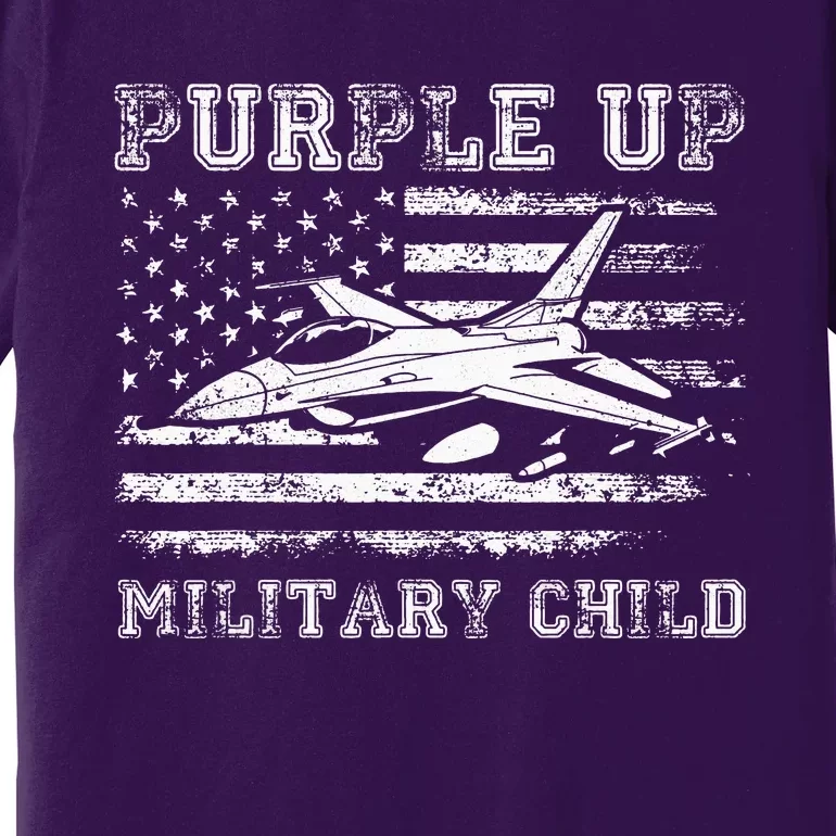 Purple Up Military Child Month Military Air Force Gifts Premium T-Shirt