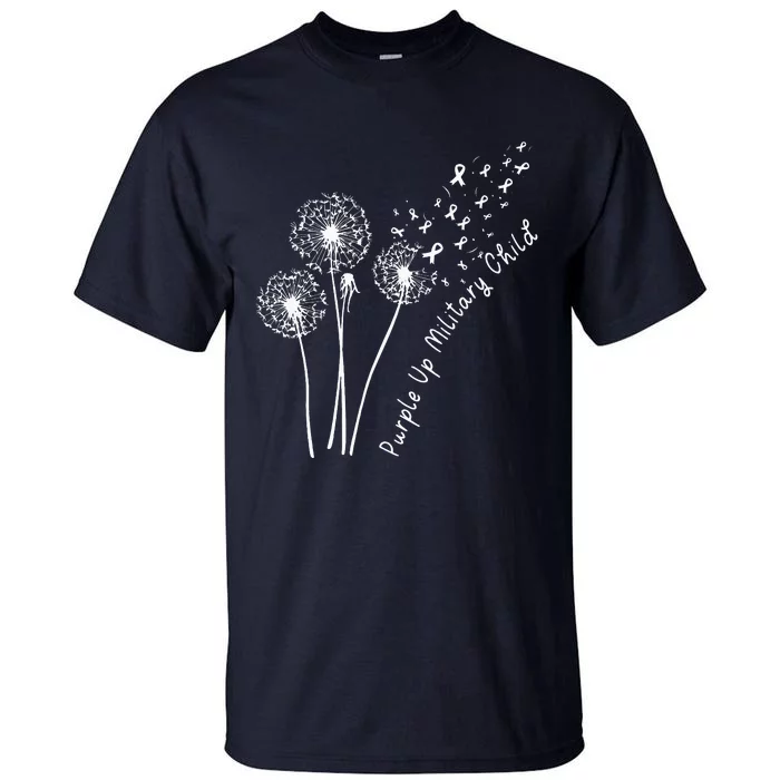 Purple Up Military Child Month Month Dandelion Tall T-Shirt