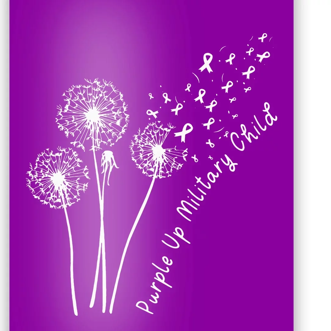 Purple Up Military Child Month Month Dandelion Poster