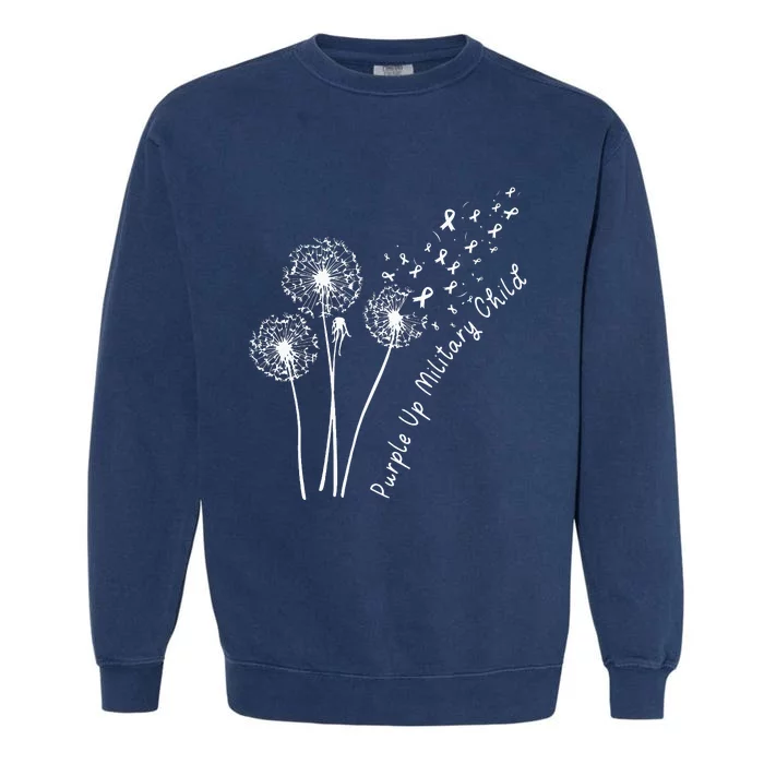 Purple Up Military Child Month Month Dandelion Garment-Dyed Sweatshirt