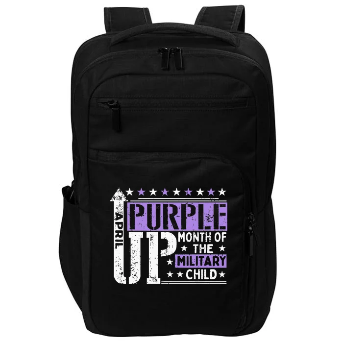 Purple Up Month Of Military Child Awarenes Impact Tech Backpack