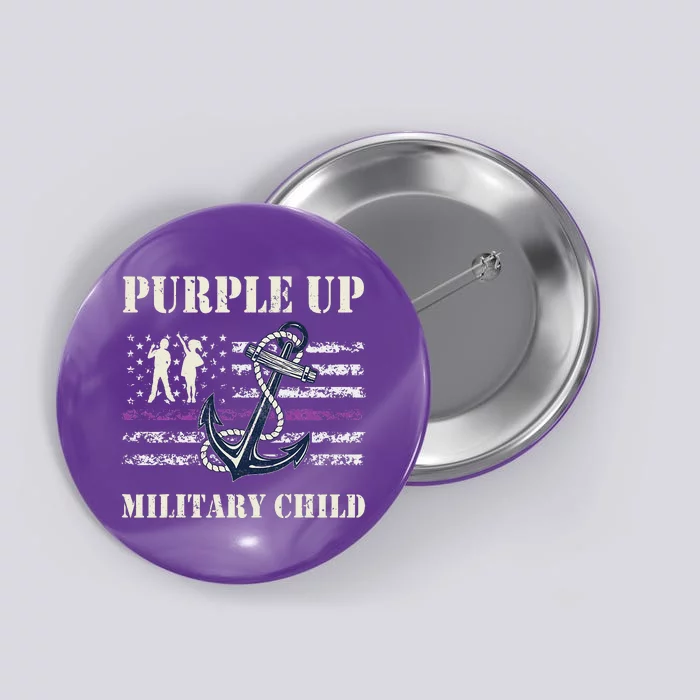 Purple Up Military Child Month Navy Flag Button