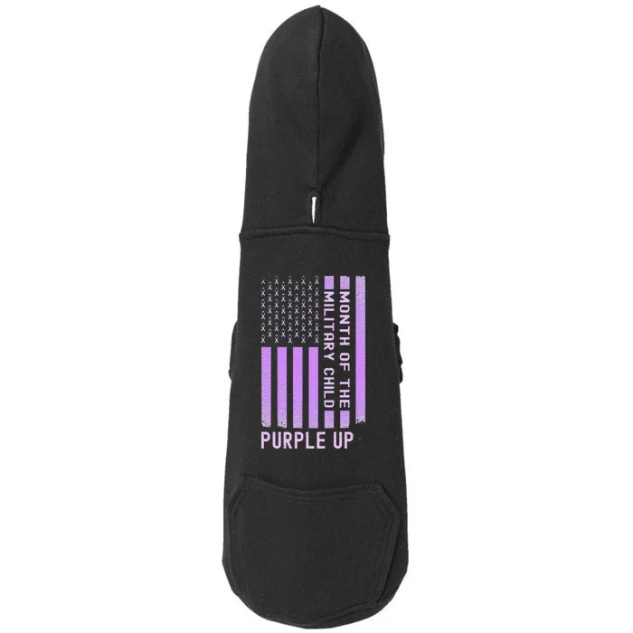 Purple Up Military April Military Month Doggie 3-End Fleece Hoodie