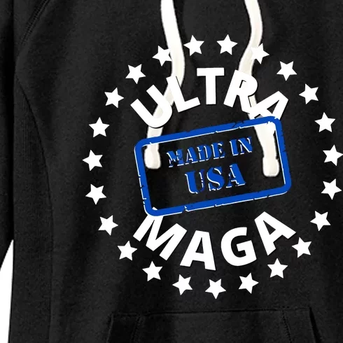 Proud Ultra Maga Made In USA Women's Fleece Hoodie