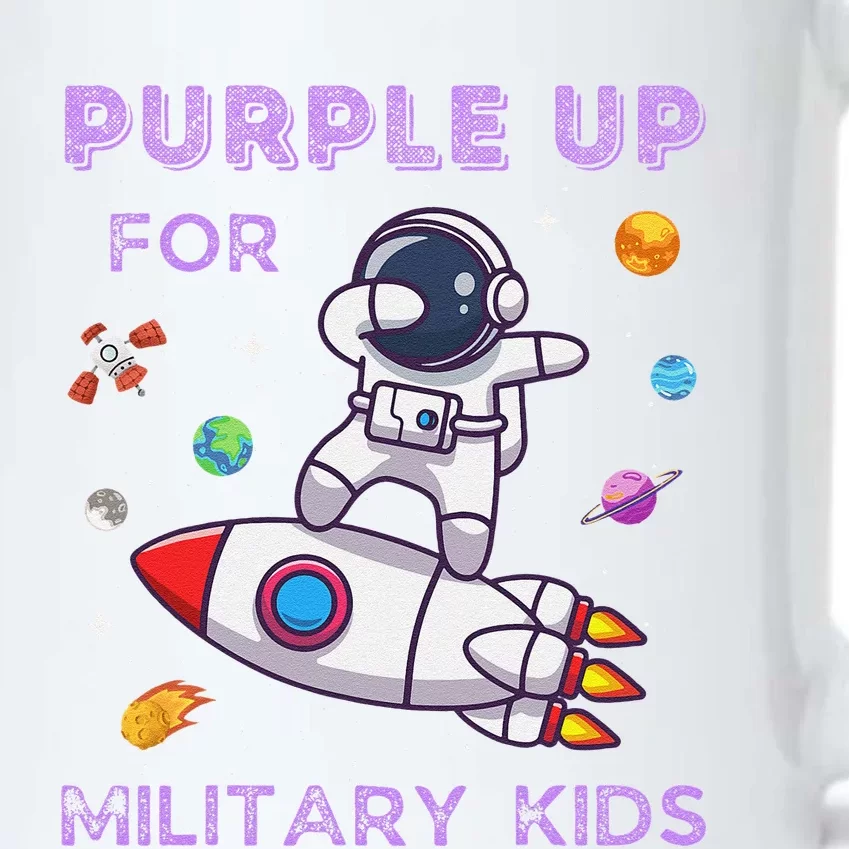 Purple Up Military Ki.Ds Military Child Month Astronaut Funny Black Color Changing Mug