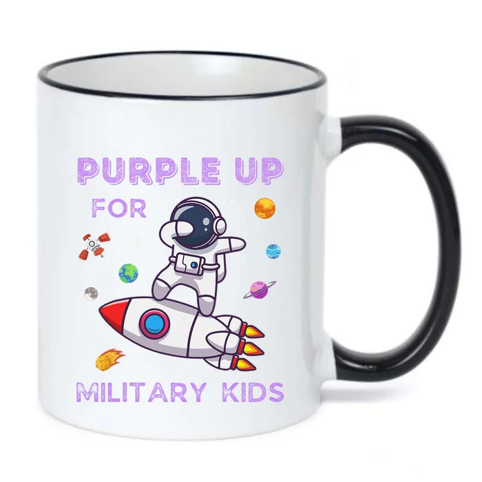 Purple Up Military Ki.Ds Military Child Month Astronaut Funny Black Color Changing Mug