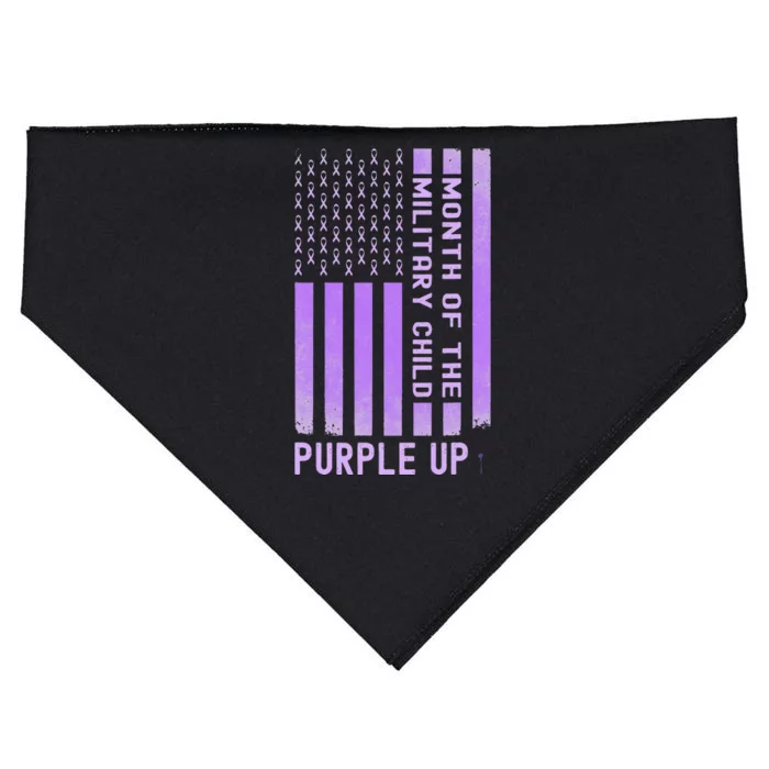 Purple Up Military April Military Month USA-Made Doggie Bandana