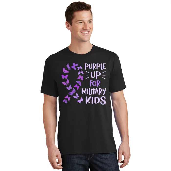 Purple Up Military Child Butterfly - Military Brats Month T-Shirt