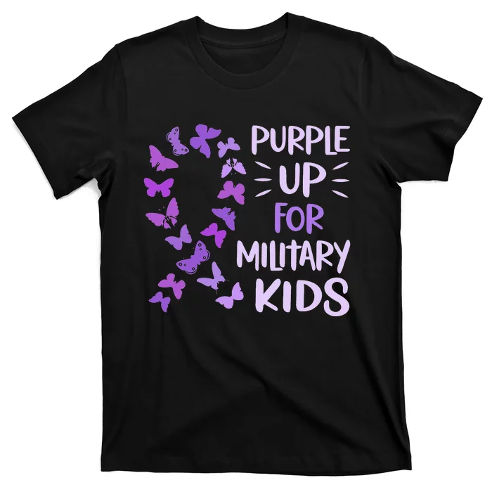 Purple Up Military Child Butterfly - Military Brats Month T-Shirt