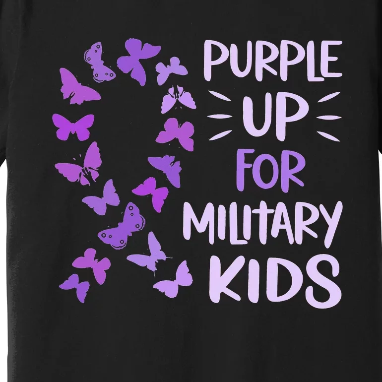 Purple Up Military Child Butterfly - Military Brats Month Premium T-Shirt