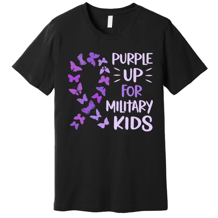 Purple Up Military Child Butterfly - Military Brats Month Premium T-Shirt