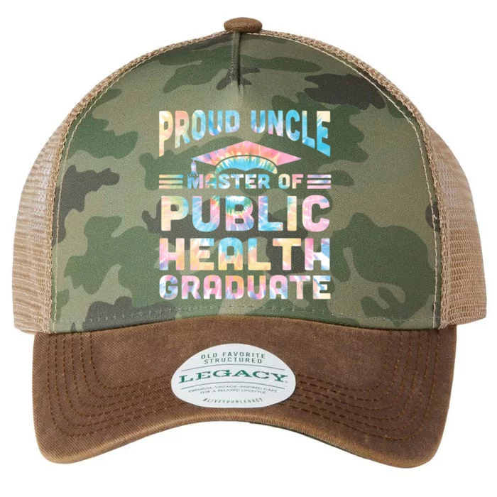 Proud Uncle Master Of Public Health Senior Mph Grad Funny Gift Legacy Tie Dye Trucker Hat