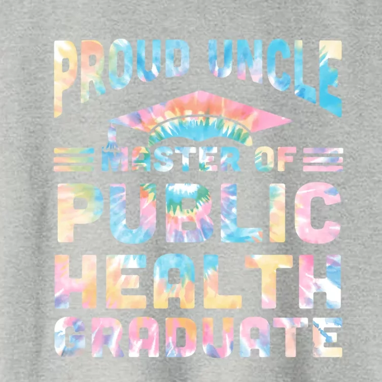 Proud Uncle Master Of Public Health Senior Mph Grad Funny Gift Women's Crop Top Tee