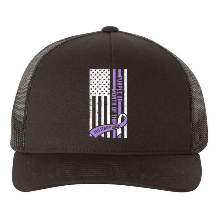 Purple Up Military Child Month Children Awareness Yupoong Adult 5-Panel Trucker Hat