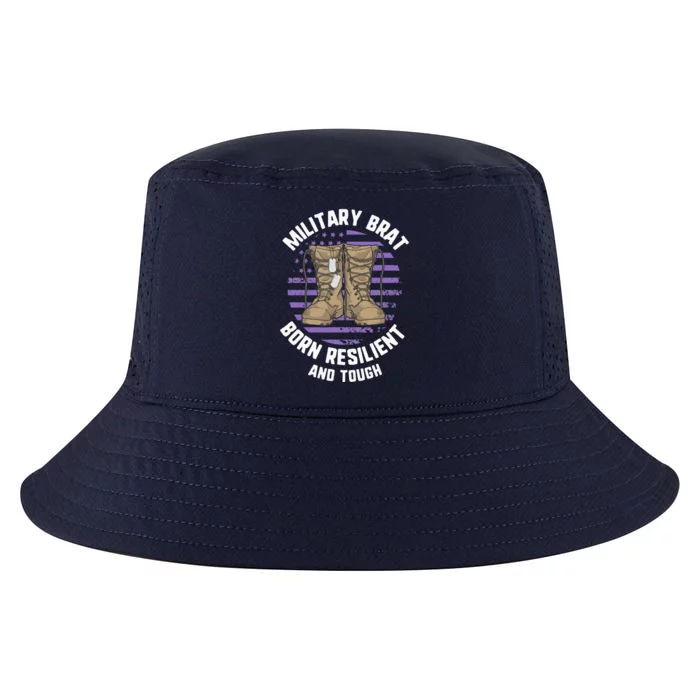 Purple Up Military Child Month Brat Born Resilient And Tough Cool Comfort Performance Bucket Hat