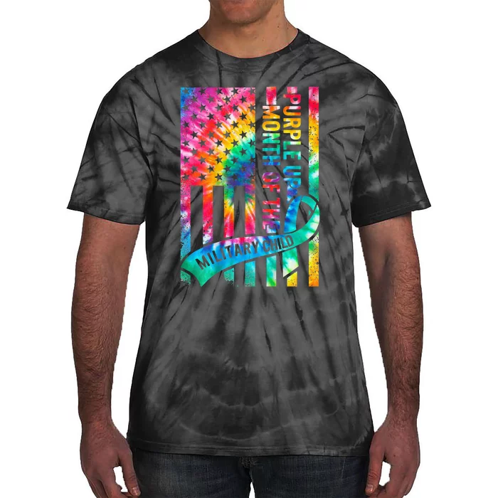 Purple Up Military Child Month Tie-Dye T-Shirt