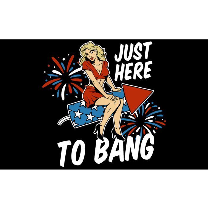 Pin Up Model 4th of July Here To Bang USA Bumper Sticker