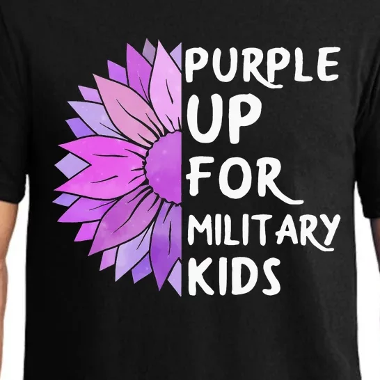 Purple Up Military Child Sunflower Military Brats Month Pajama Set