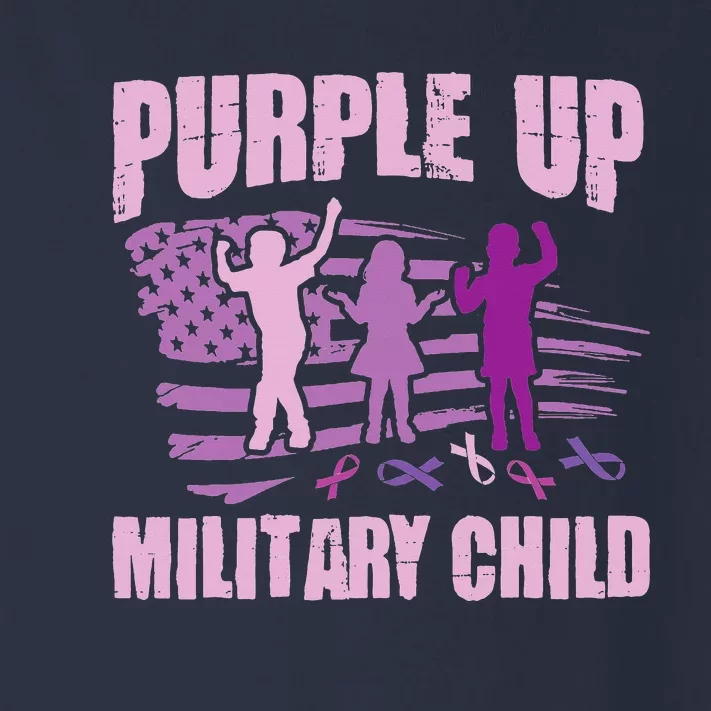 Purple Up Military Child US Flag Military Child Awareness Toddler Long Sleeve Shirt