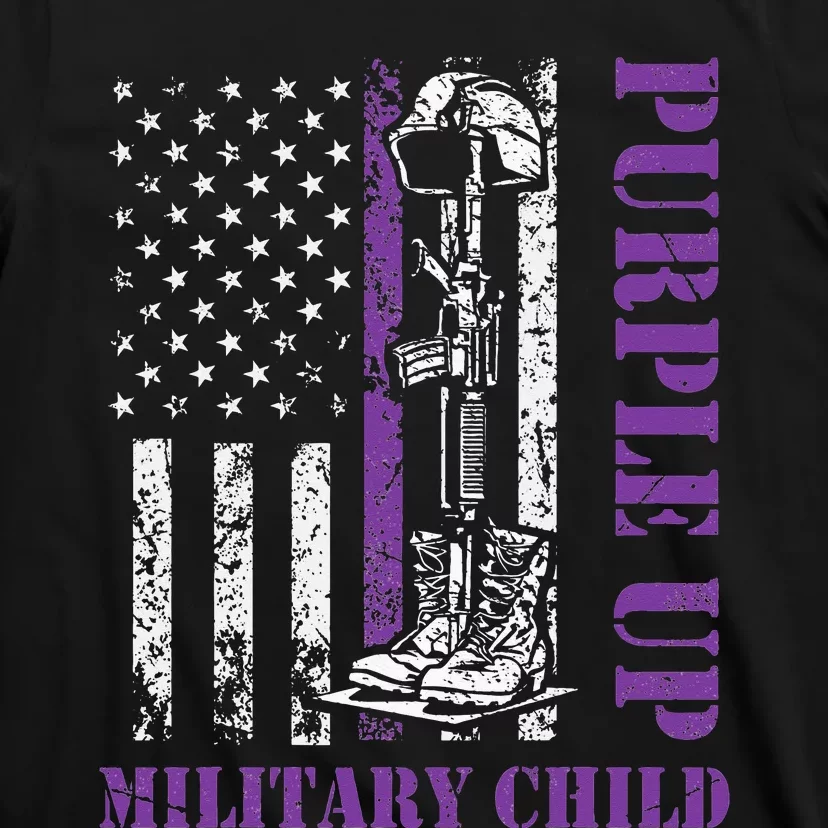 Purple Up Military Month of Military Child Retro T-Shirt