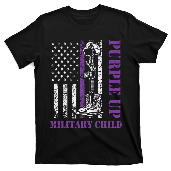 Purple Up Military Month of Military Child Retro T-Shirt