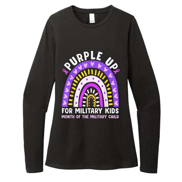 Purple Up Military Kid Month Of The Military Child Rainbow Womens CVC Long Sleeve Shirt