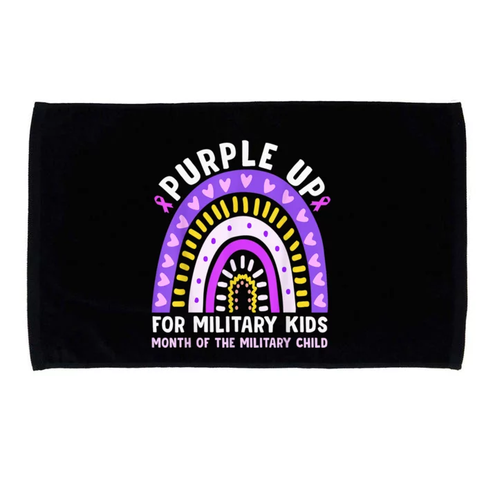 Purple Up Military Kid Month Of The Military Child Rainbow Microfiber Hand Towel