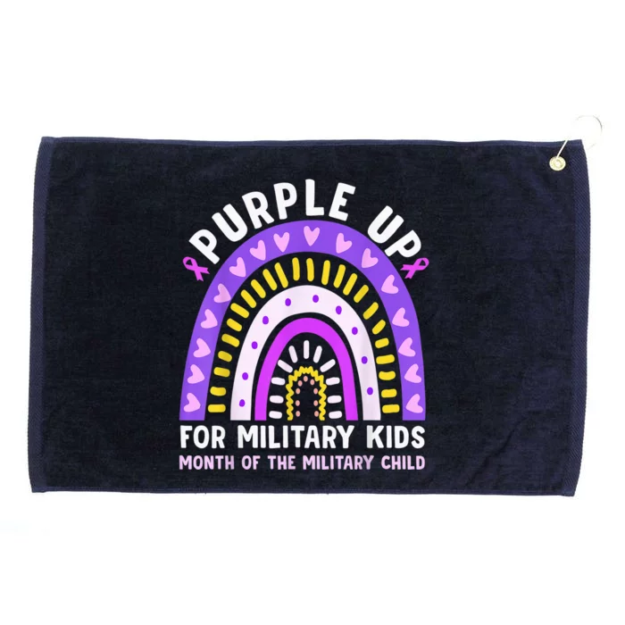 Purple Up Military Kid Month Of The Military Child Rainbow Grommeted Golf Towel