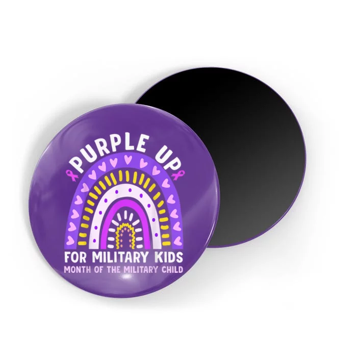 Purple Up Military Kid Month Of The Military Child Rainbow Magnet